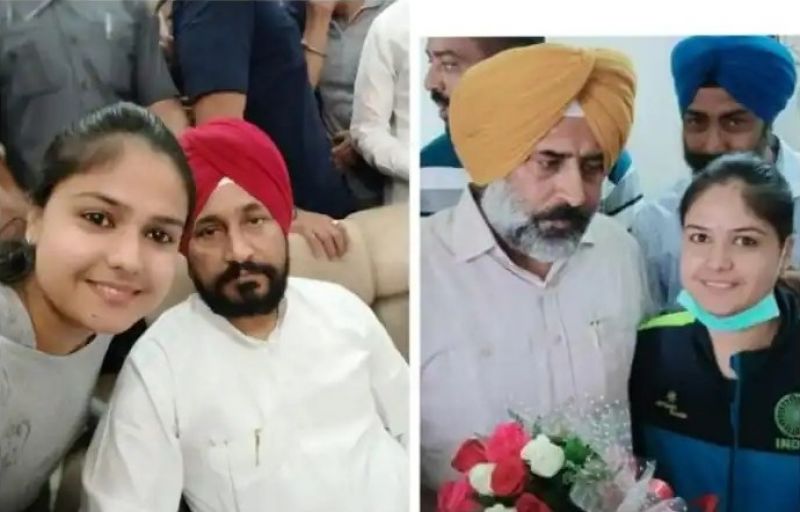 Malika Handa with CM and Sports Minister