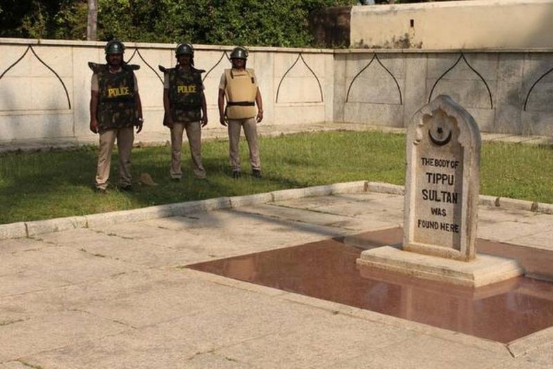 ecurity personnel guarding the place where Tipu Sultan’s body was found in Srirangapatna
