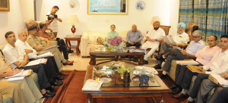 Captain Amrinder Singh in Meeting