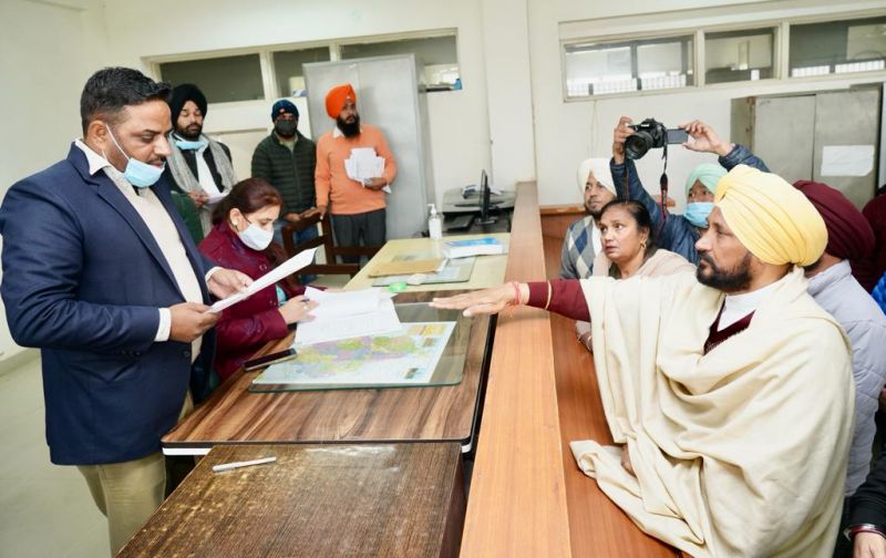 CM Charanjit Singh Channi filed nomination papers for Bhadaur constituency