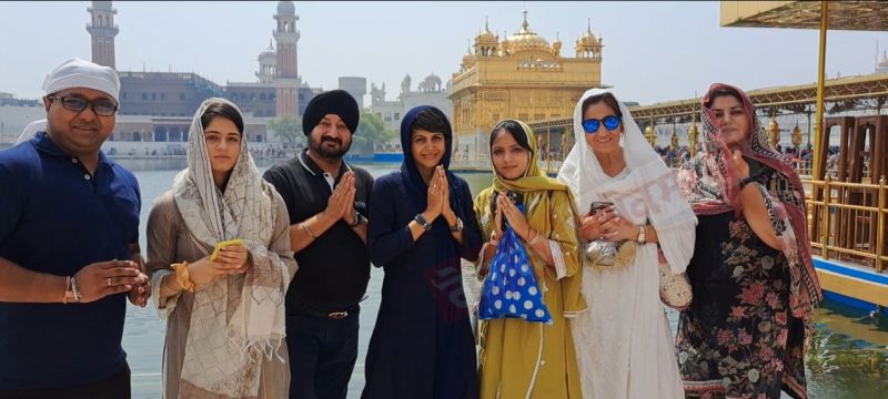 Mandira Bedi at Darbar Sahib