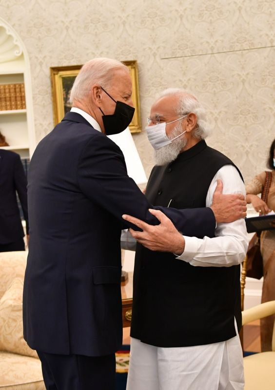 Indian PM Narendra Modi meets US President Joe Biden