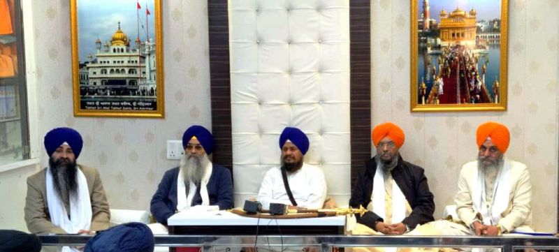 Singh Sahib during meeting 