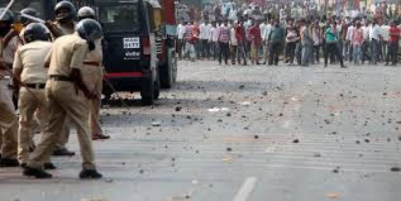 8 company srpf and riot control police deployed in aurangabad