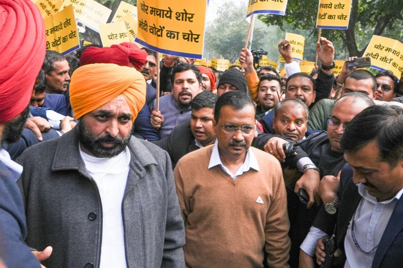 AAP Protest in Delhi