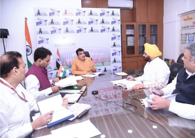 Cabinet Minister Harbhajan Singh Meets Union Minister Nitin Gadkari