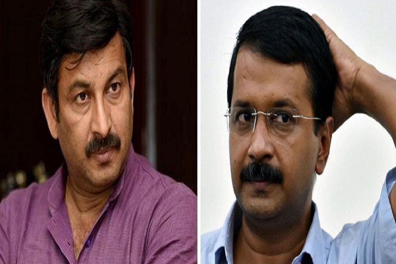 Arvind Kejriwal and Manoj Tiwari 