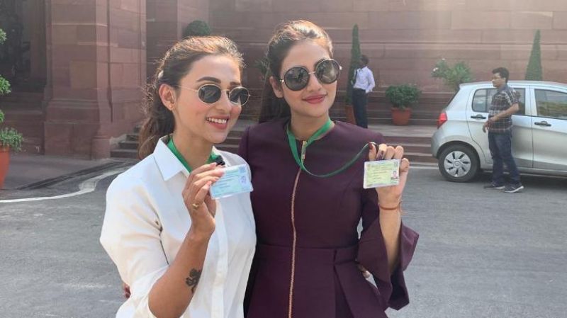 Mimi Chakraborty and Nusrat Jahan