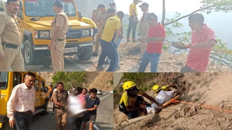 A car falls into a ravine in Uttarakhand