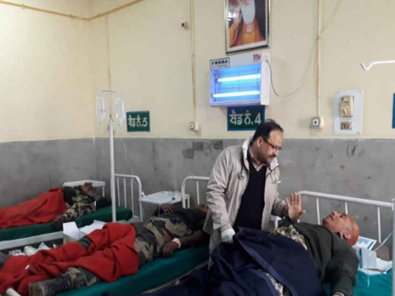 Bus hit by BSF Truck