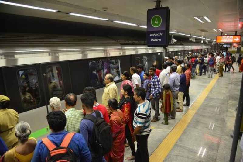 Namma Metro train stops, driver walks back to station to get key