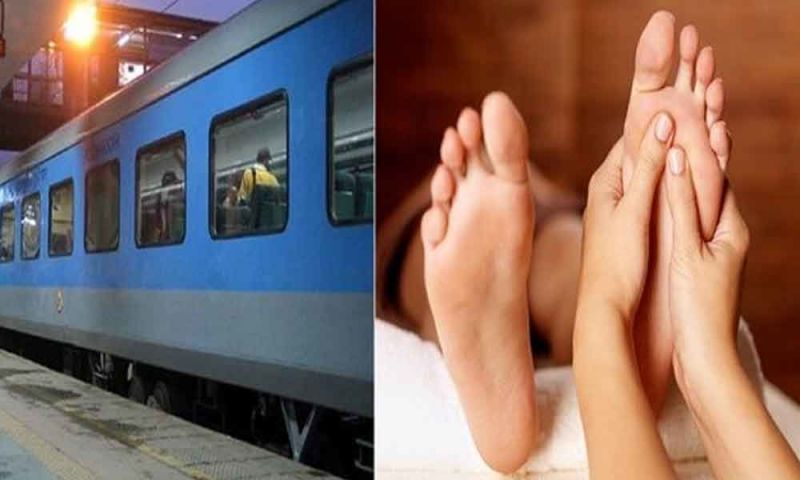 Massage to passengers in trains