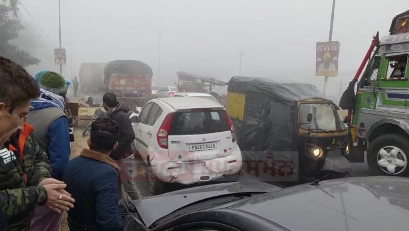 Fazilka Flyover Vehicles Collide