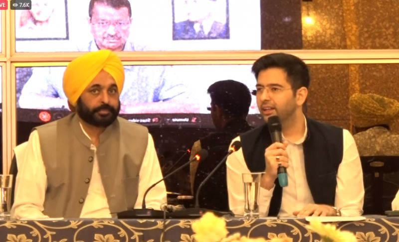 Cm Bhagwant Mann and Raghav Chadda