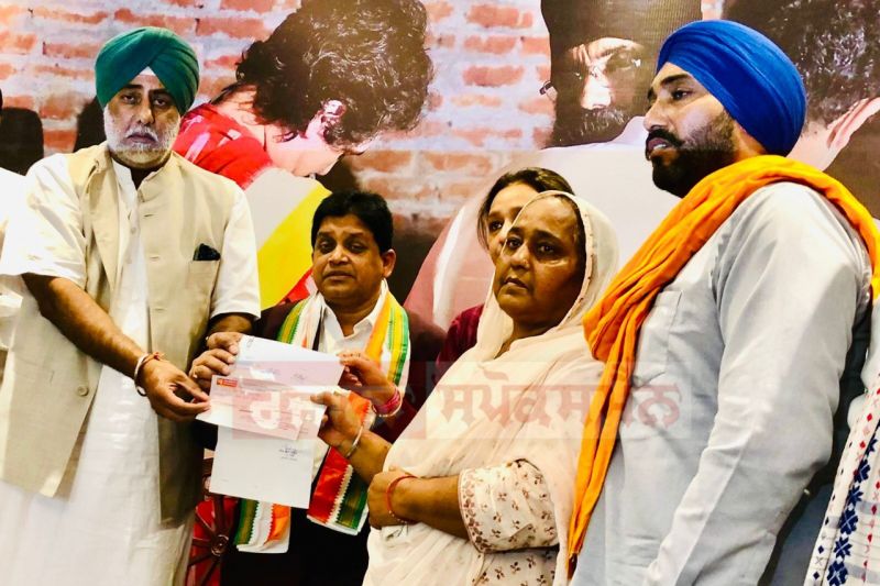 Punjab Government handed over cheques of Rs 50 lakh each to the victim families