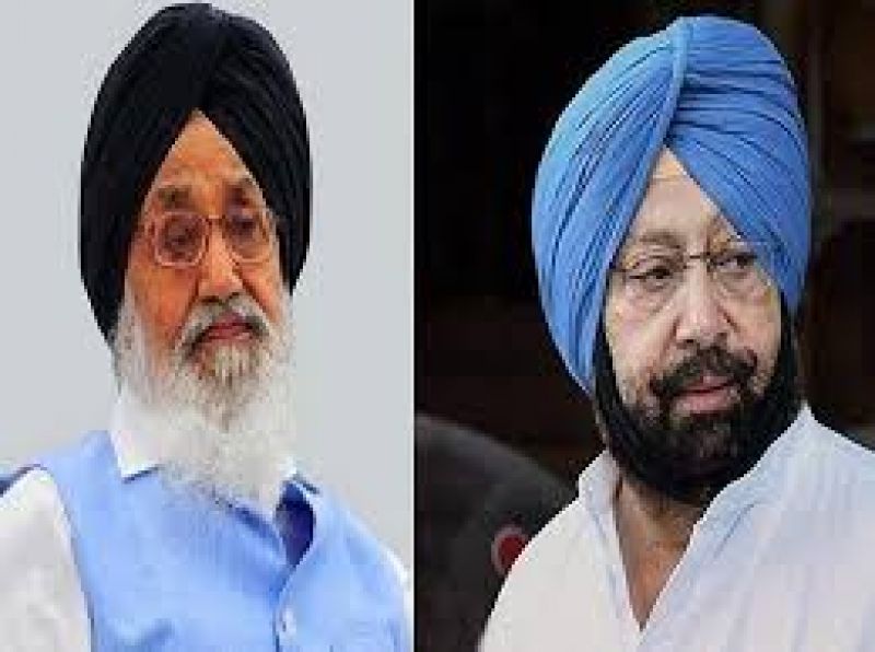Parkash Singh Badal & Captain Amarinder Singh