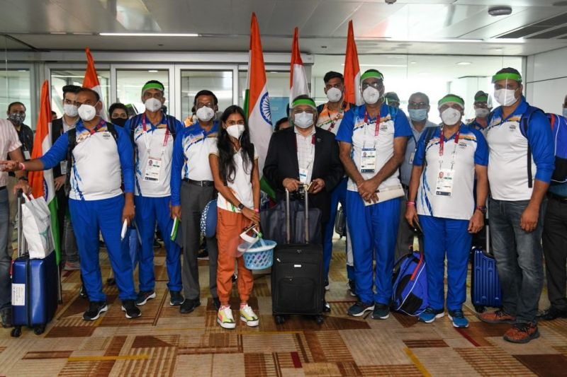  Indian athletics team returns from #TokyoOlympics to Delhi
