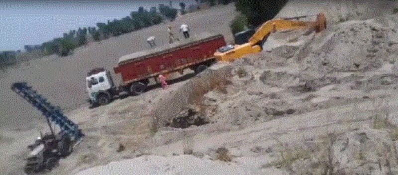 sting of illegal mining in moga
