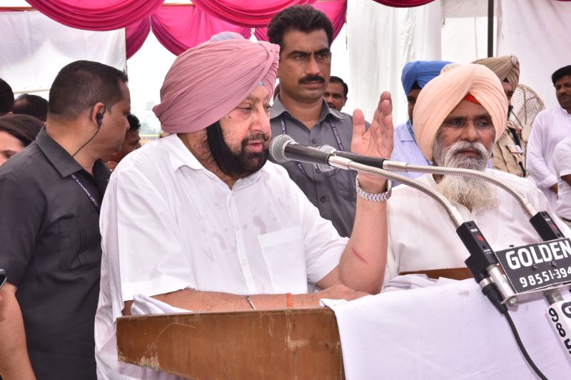 CM Captain Amrinder Singh visit flood affected areas