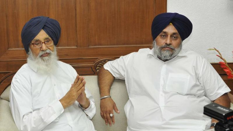 Parkash Singh Badal and Sukbir Badal