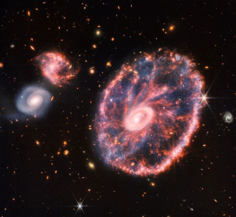 Cartwheel galaxy as seen by JWST. (Photo: Nasa)