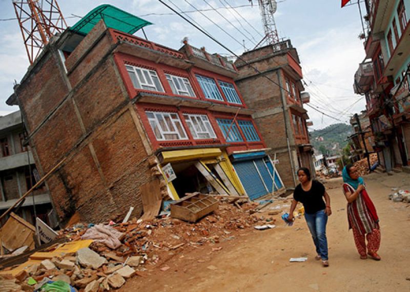 Destroyed Home After Earthquake