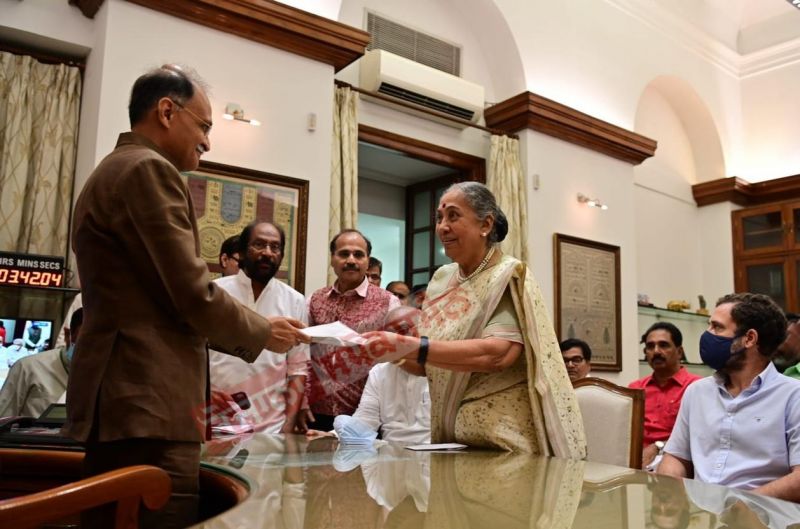 Margaret Alva filed nomination for the vice presidential election