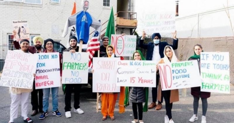 Protest rally in support of the Farmer Protest in New York