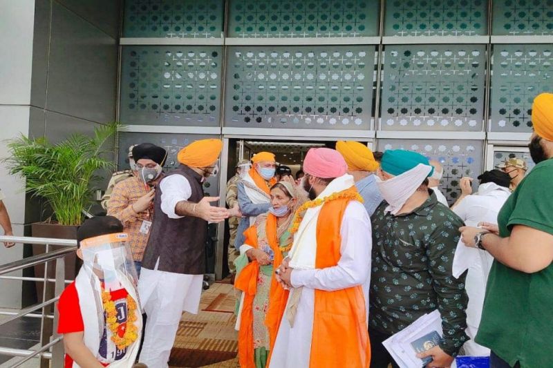 the first batch of Afghan Sikhs who reached India on Sunday, fleeing religious persecution.