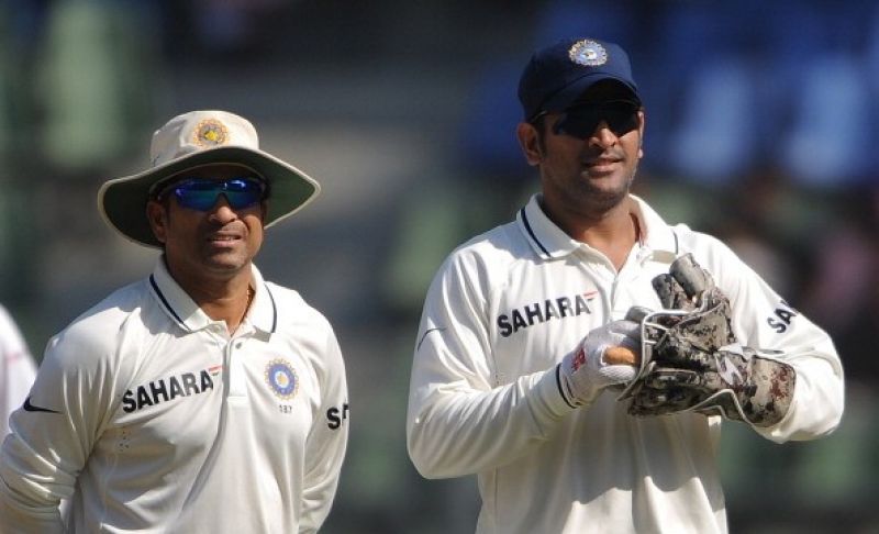 Sachin Tendulkar and Mahendra Singh Dhoni