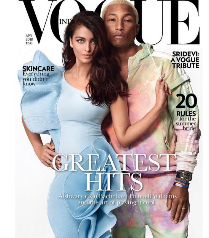 Aishwarya Rai with Pharrell Williams 