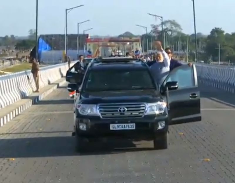 Pm Modi at Bogibeel Bridge