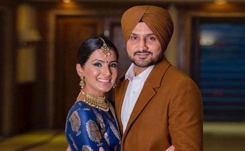 Cricketer Harbhajan Singh and his wife