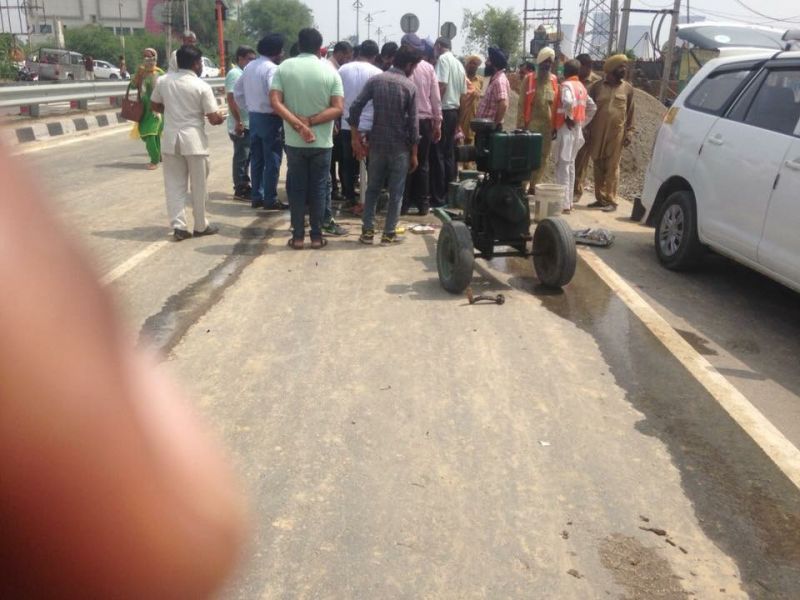 Bathinda - Amritsar Highway road broken badly