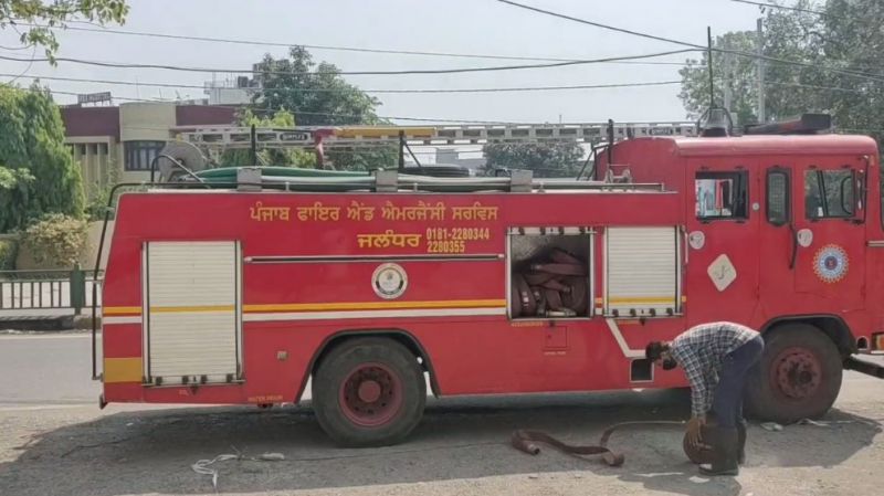 Fire broke out on the third floor of the passport office in Jalandhar