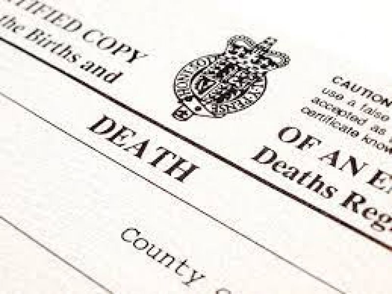 Death certificate 