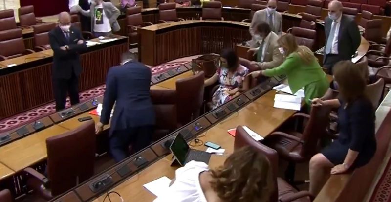 A rat in the parliament in spain