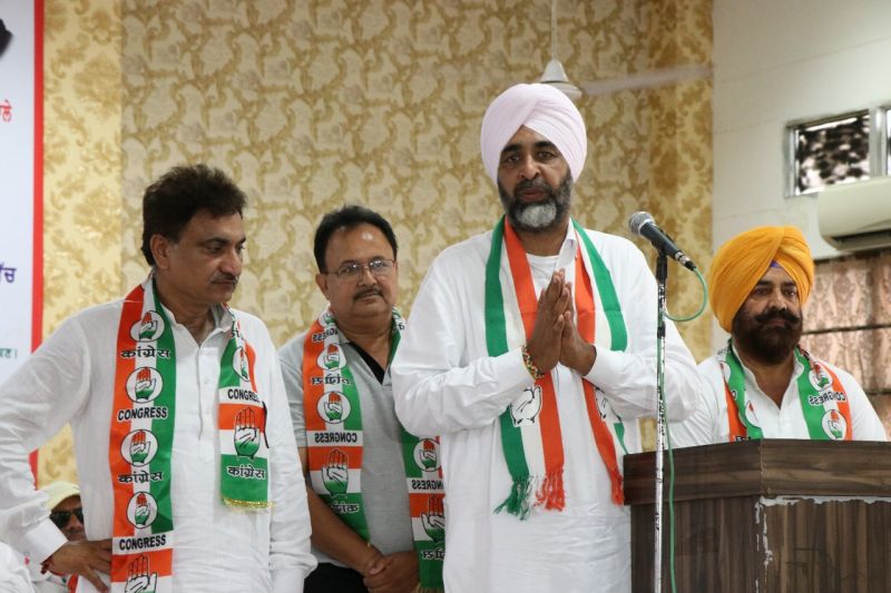 Manpreet Singh Badal addressing during a public function at Bathinda