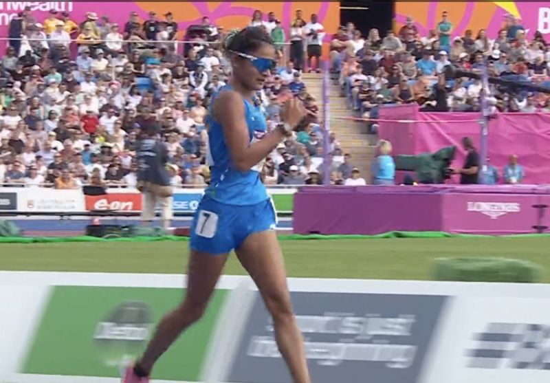 Priyanka Goswami wins silver in women's 10000m race walk