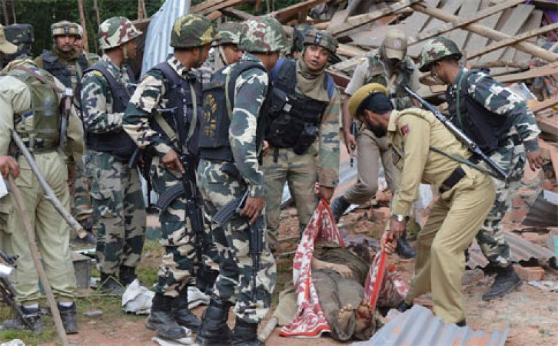 Terrorists killed at Kashmir 