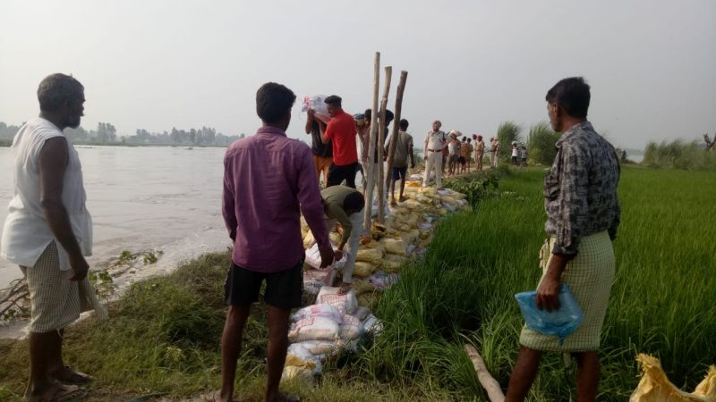 Damage repair work at village Tandivala continues