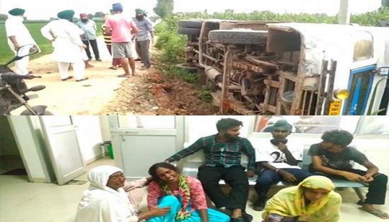 Private bus overturns in Gurdaspur field, student dies 