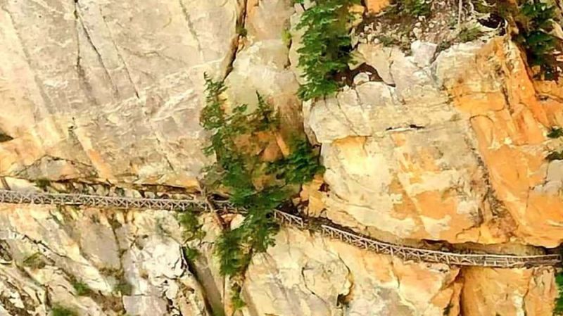 150-year-old skywalk in Uttarkashi's Nelong Valley opened after 60 years defaced by tourists