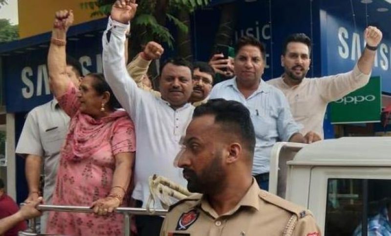 Punjab Police detained BJP workers from Mohali for distributing sweets