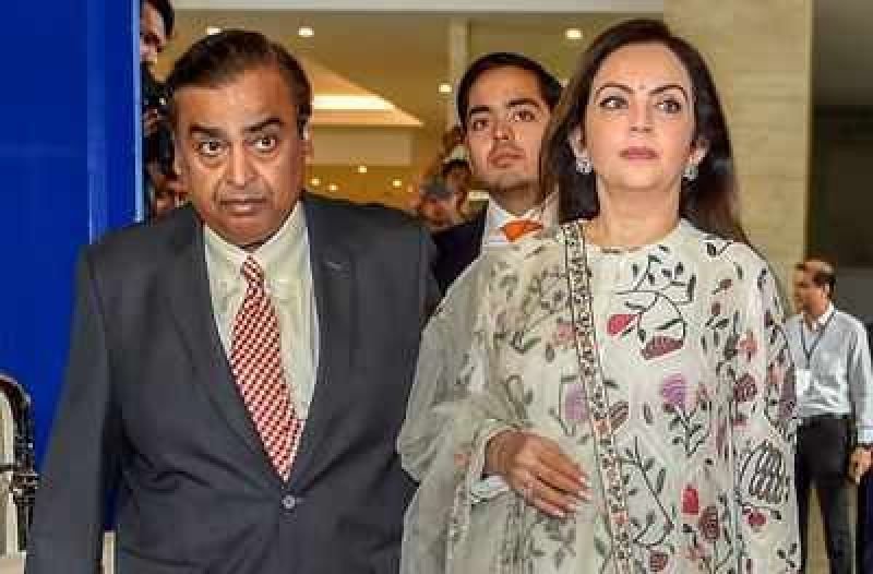 Mukesh Ambani, Nita Ambani and Akash Ambani