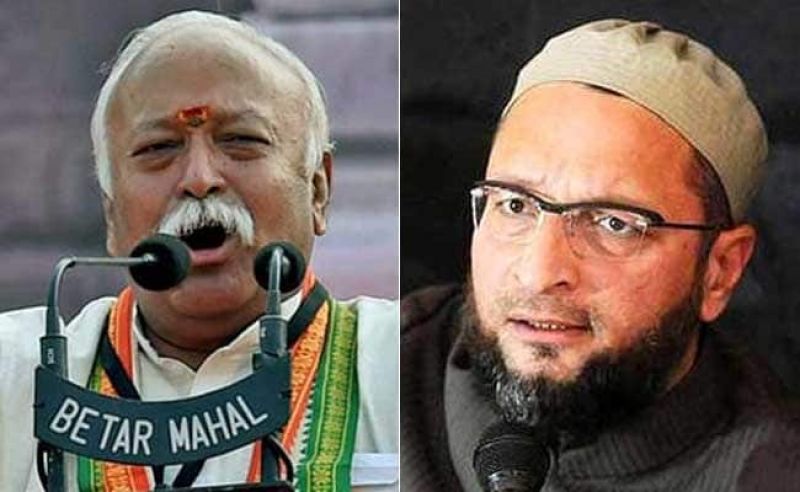  Asaduddin Owaisi and Mohan Bhagwat