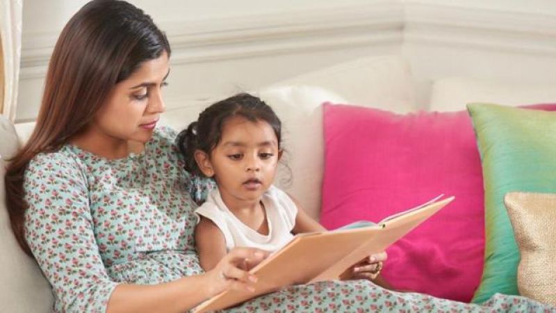 Parents take care of child