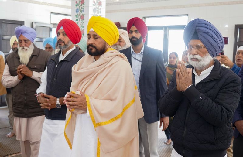  CM Channi inaugurates statue of Baba Maharaj Singh Ji at village Rabbon Uchi