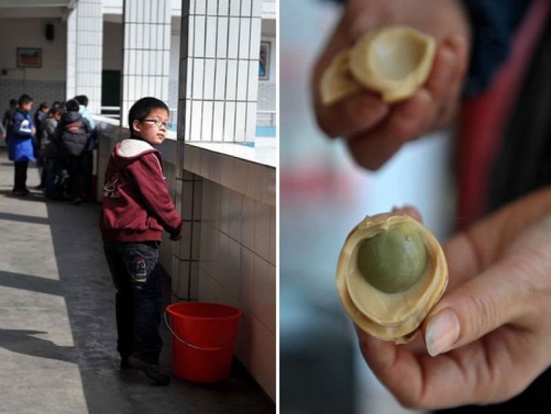 virgin boys supply pee for special boiled eggs in china