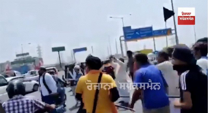 Farmers and BJP workers clash at Ghazipur border